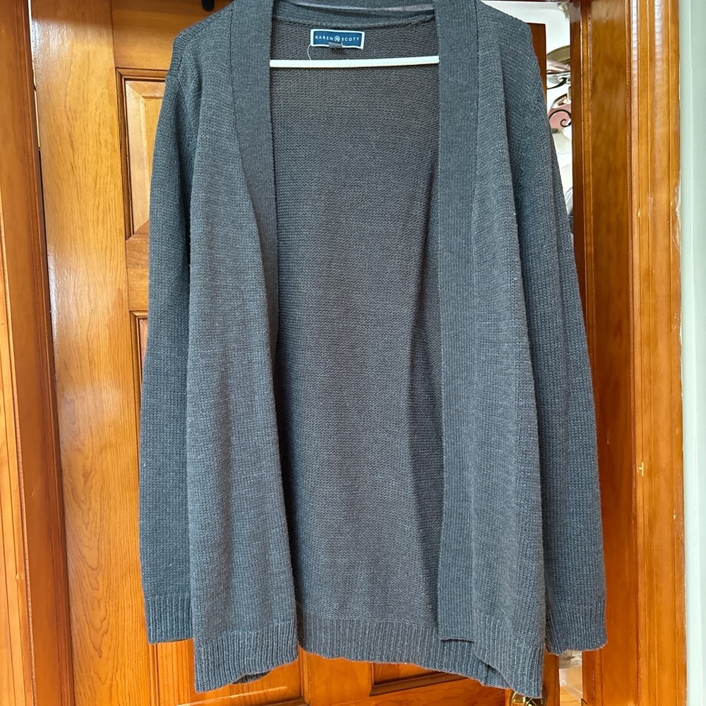 Karen Scott Gray Cardigan